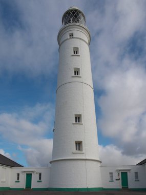 Galler, Birleşik Krallık - 6 Ekim 2025: Nash Point Deniz Feneri, İngiltere