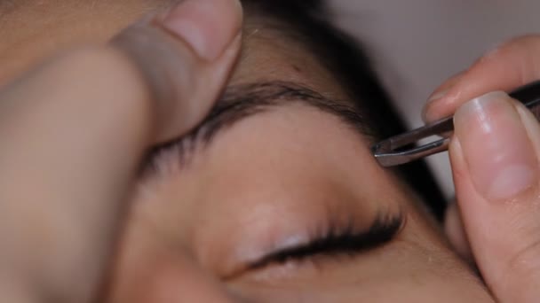 Soin des sourcils esthéticienne — Video