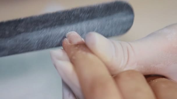 Косметика ногтей маникюр — стоковое видео