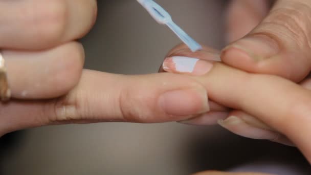 Manicura de uñas de cosméticos — Vídeos de Stock