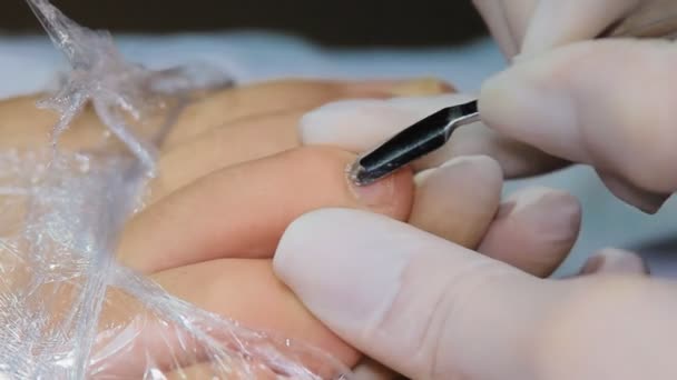 Косметика нігтів манікюр — стокове відео