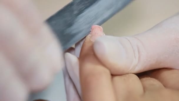 Manicura de uñas de cosméticos — Vídeo de stock