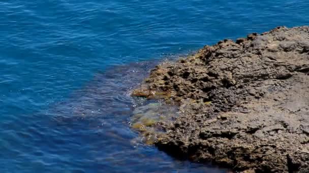 Água do mar de pedra — Vídeo de Stock