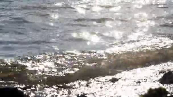 O sol brilha na água do mar — Vídeo de Stock