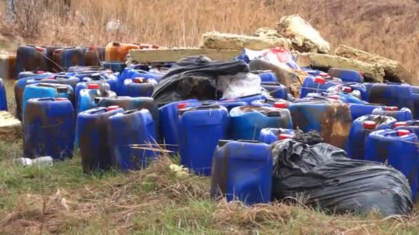 Plastik Ürünler Kimya Endüstrisinin Atıklarıyla Çevre Kirliliği — Stok video