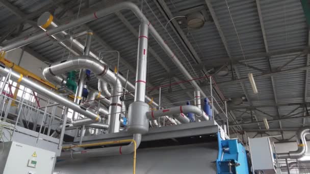 Construction Pompes Chauffage Capteurs Pression Installés Dans Grandes Salles Systèmes — Video