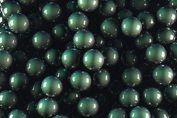 Абстрактный фон с застекленными зелеными шариками — стоковое фото