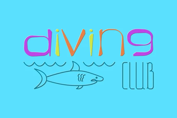 Logo dykning — Stock vektor