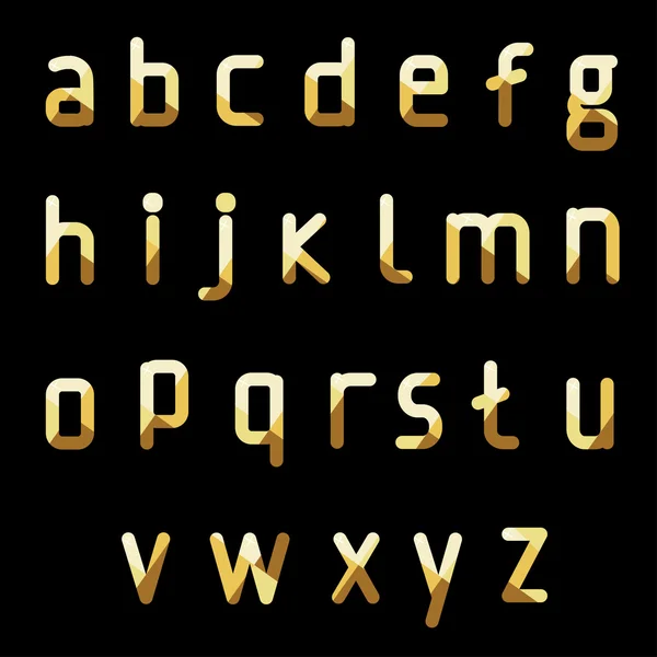 알파벳 골드 글꼴 — 스톡 벡터