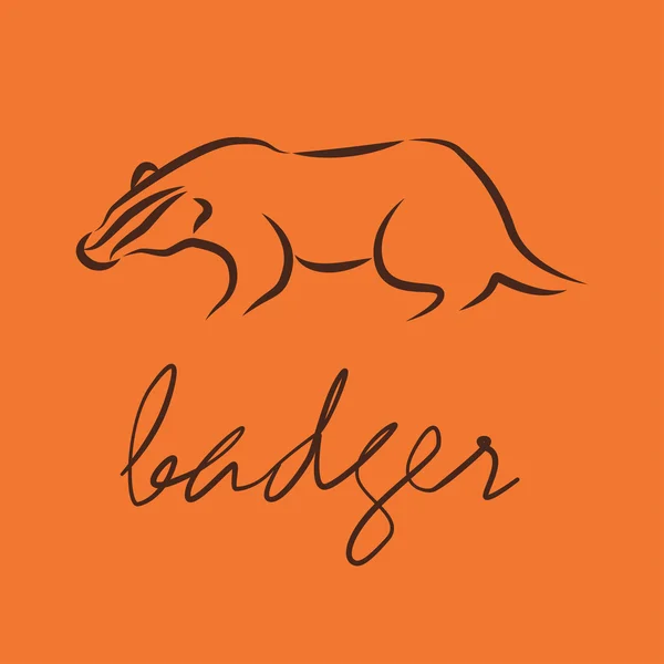 Badger symboolpictogram — Stockvector
