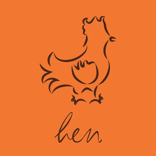237 logo de la gallina — Archivo Imágenes Vectoriales