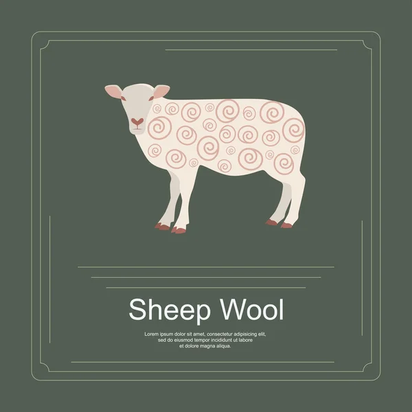 羊毛のロゴタイプ — ストックベクタ