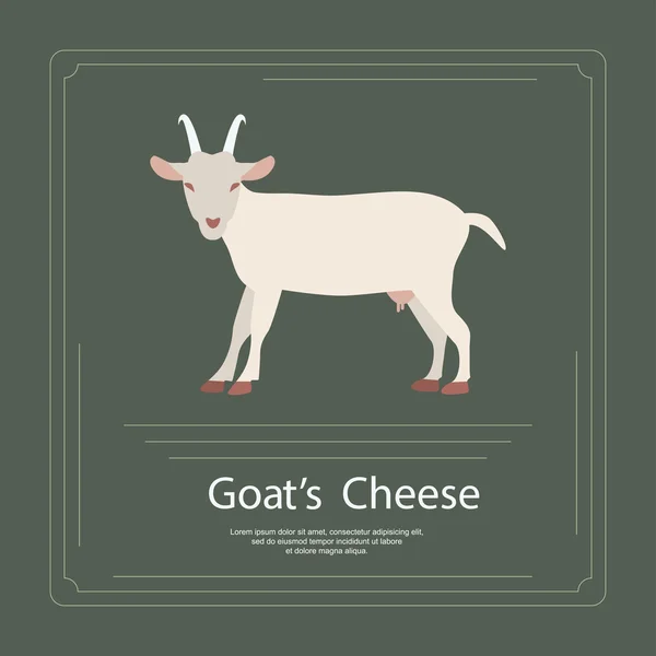 249 _ Logotype of goat 's cheese — стоковый вектор