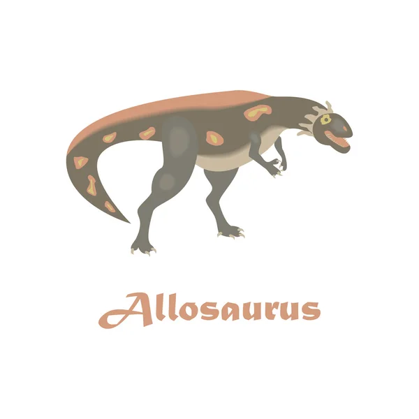 Dinosauro, Allosauro. vettore — Vettoriale Stock