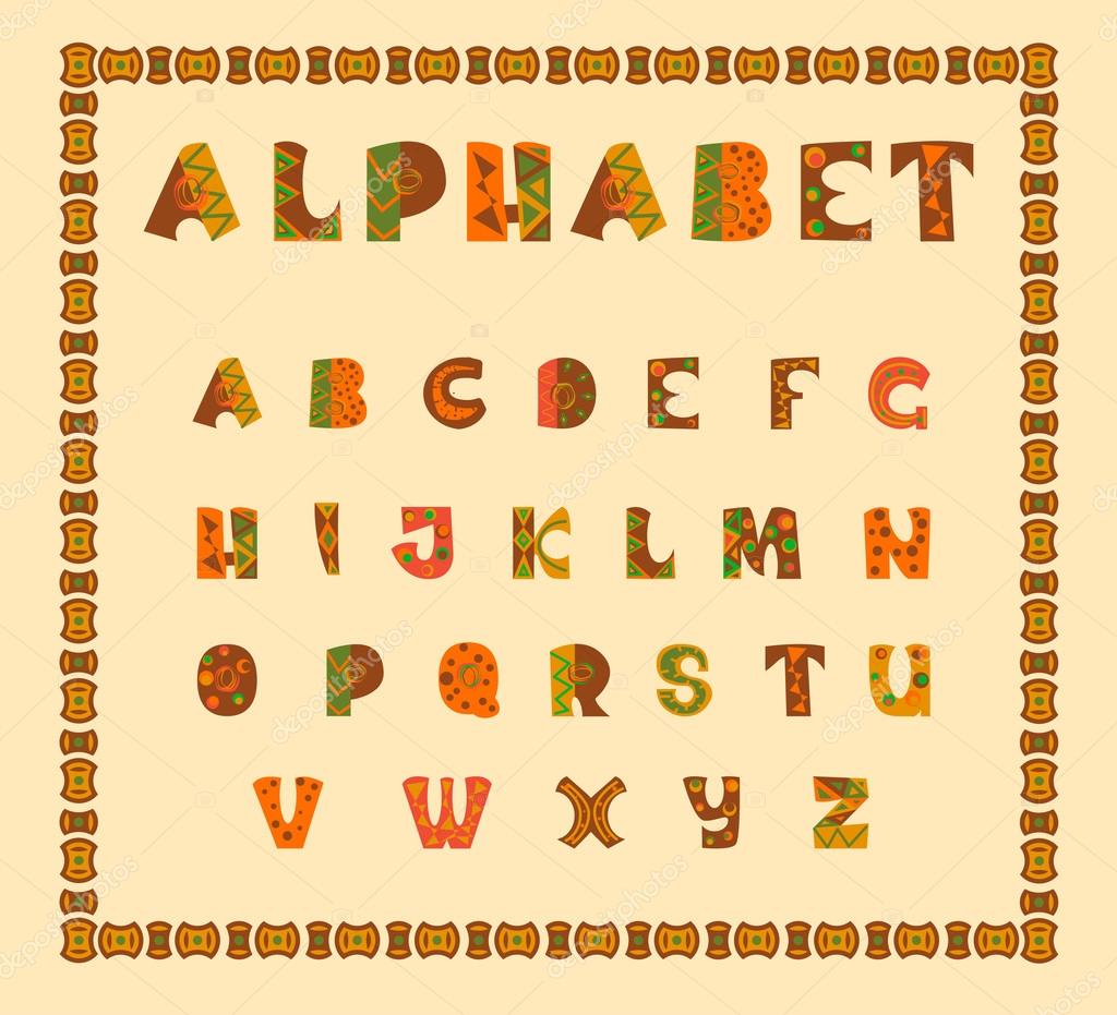 324 _ alphabetisch in ethnischafrikanischem Wunsch