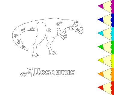 Dinozor, Allosaurus sayfa boyama