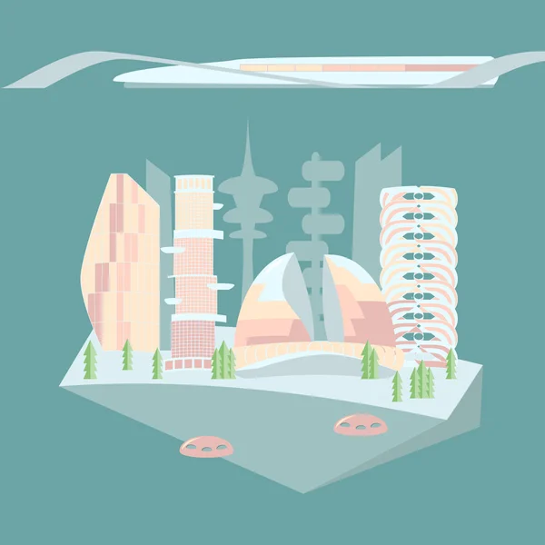 Ville du futur — Image vectorielle