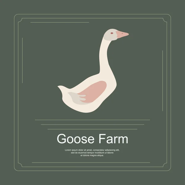 Logotipo de granja de ganso — Archivo Imágenes Vectoriales