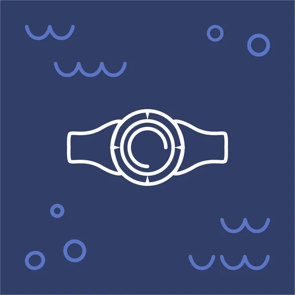 Icono de ordenador para el buceo — Archivo Imágenes Vectoriales