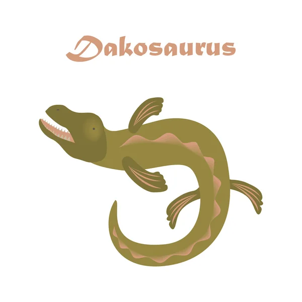 Rettile giurassico. Illustrazione vettoriale del dinosauro — Vettoriale Stock
