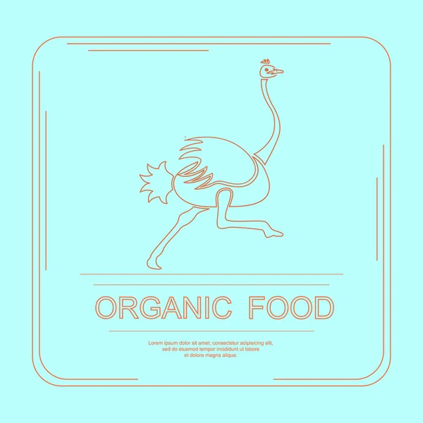 Logotyp för ekologisk mat med Struts — Stock vektor