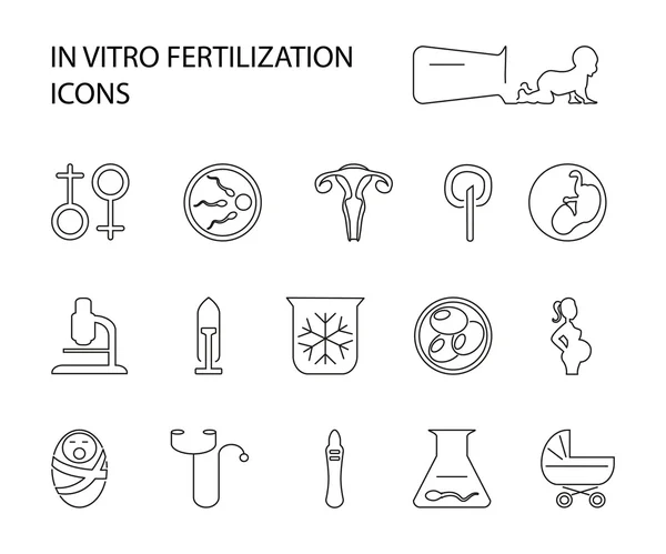 In vitro fertilizasyon seti simgeleri. 