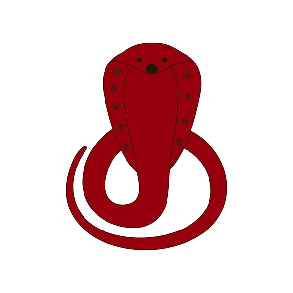 Symbole du zodiaque chinois serpent rouge — Image vectorielle