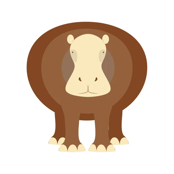 Illustration de l'hippopotame . — Image vectorielle