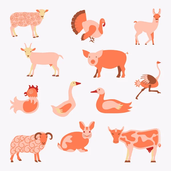 Conjunto de animales — Archivo Imágenes Vectoriales