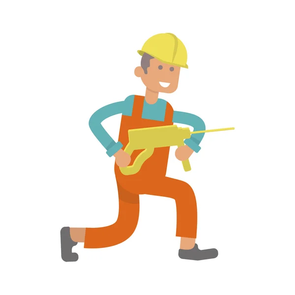 Karaktär byggnadsarbetare — Stock vektor