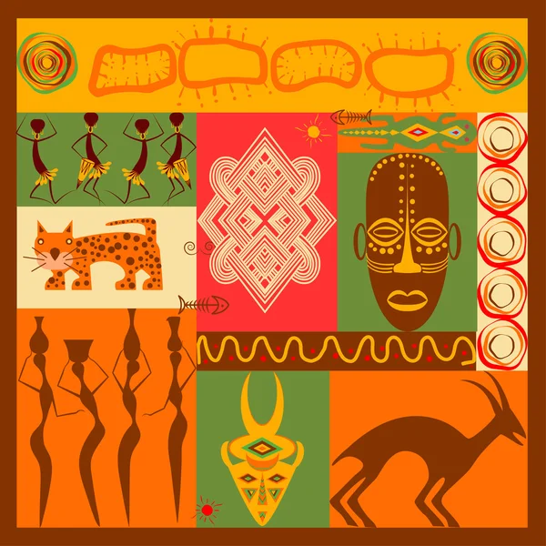 Illustration conceptuelle de l'Afrique — Image vectorielle