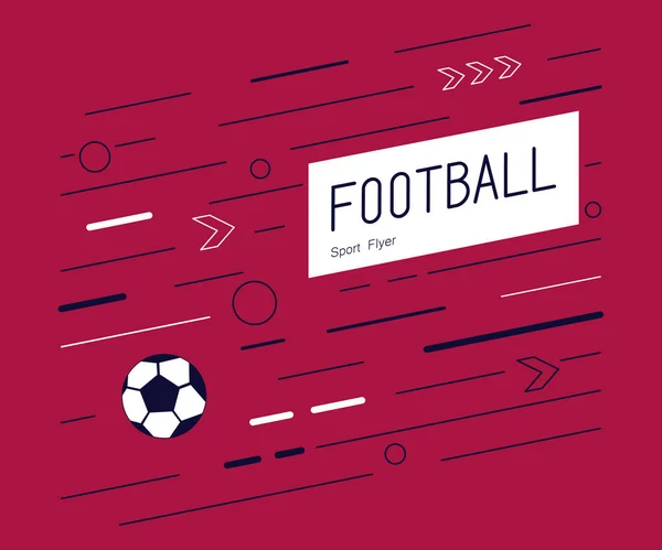 Футбольное знамя на красном фоне — стоковый вектор