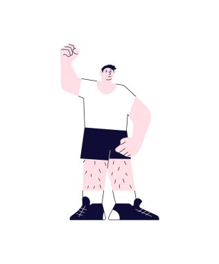 Spor taraftarı adam elini kaldırdı.