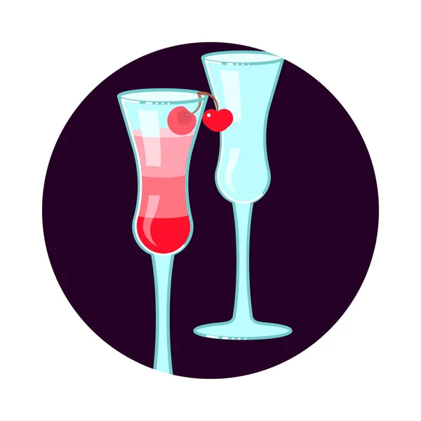 Exotic cocktail Social Media icon — Stock Vector