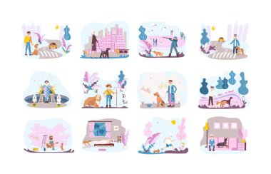 Evcil hayvanları olan köpek sahibi.