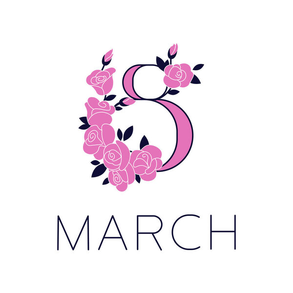 Greeting card of March 8