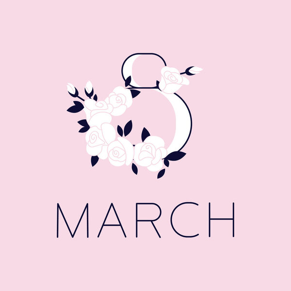 Greeting card of March 8