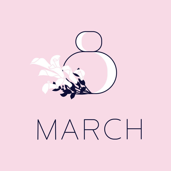 Greeting card of March 8