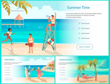 Tatiller ve tatiller için pankartlar kondu
