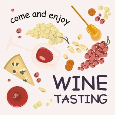 Şarap tatma şablonu peynir ve atıştırmalık