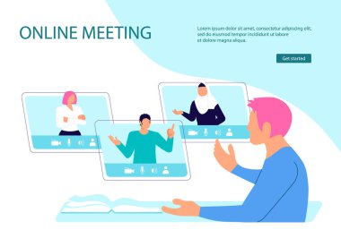 Sanal ofis, öğrenim veya eğitimin web sayfası şablonu