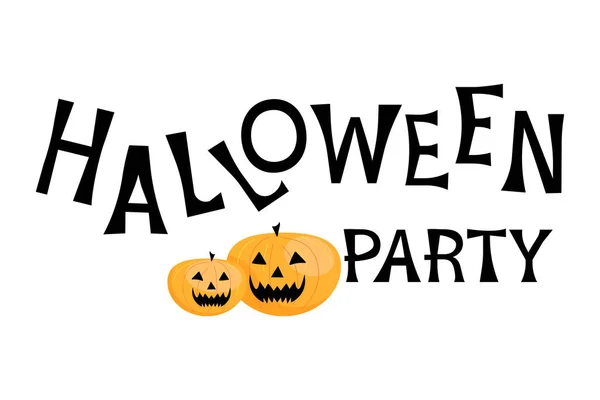 Halloween Party poster isolated on white background. — Stock Vector