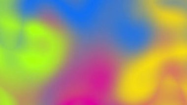 Sarı, yeşil, mavi ve mor gibi canlı renklerin pürüzsüz, bulanık bir gradyanı olan büyüleyici soyut bir arka plan dinamik ve modern bir görsel efekt yaratır..