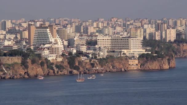 Una de las orillas del mar de Antalya - Falez — Vídeo de stock