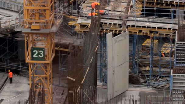 Istambul - TURQUIA 17 de novembro de 2014 - Trabalhadores da Construciton fazendo seu trabalho — Vídeo de Stock