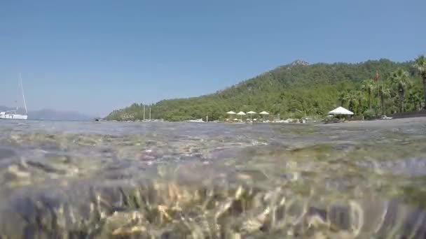 Playa de guijarros - Slow Motion — Vídeos de Stock