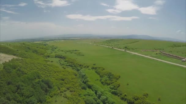 Vista aerea del campo verde — Video Stock