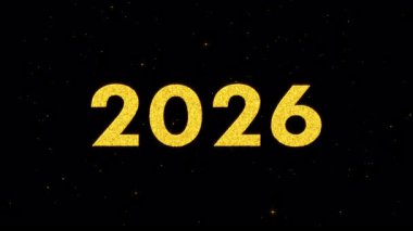Altın Parıltı Mutlu Yıllar 2026 Parlak Işıklı Metin