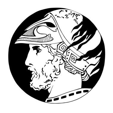 bir kask içinde cesur savaşçı