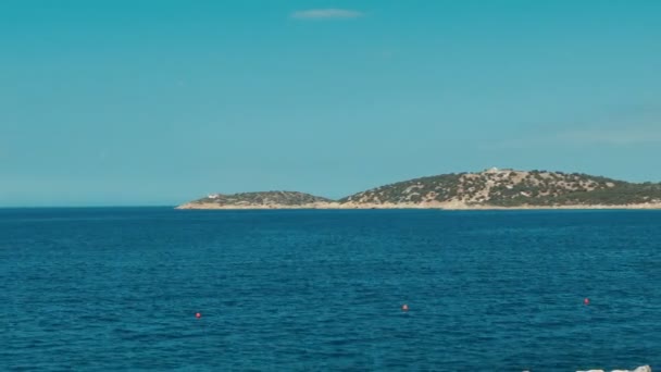 Nádherný pohled na Středomoří moře. — Stock video